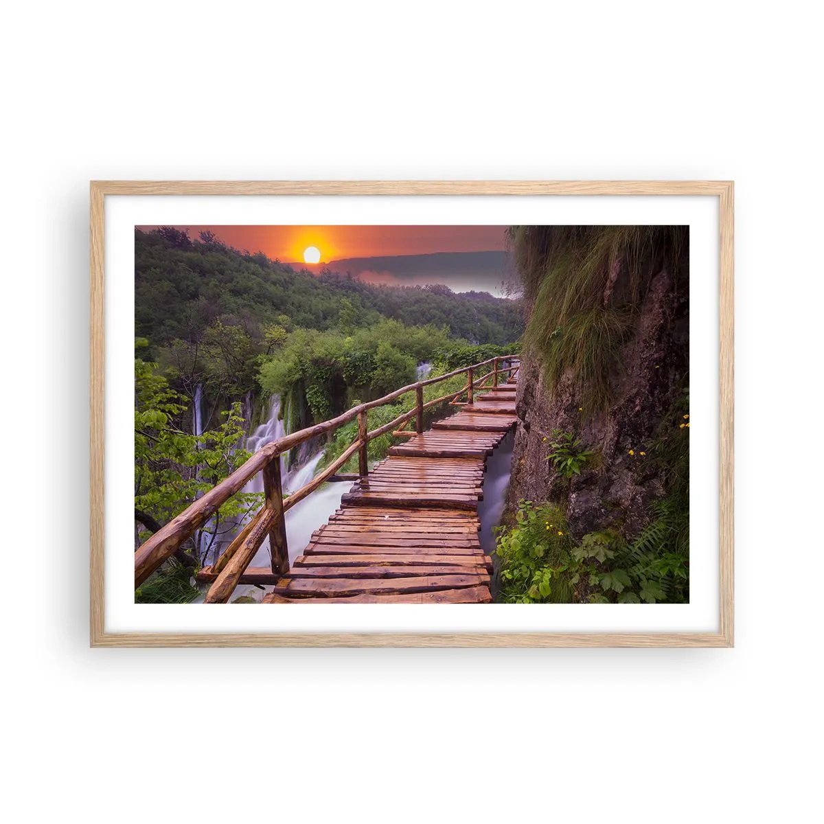 Pôster com moldura de carvalho claro - Beleza inacreditável - 70x50 cm
