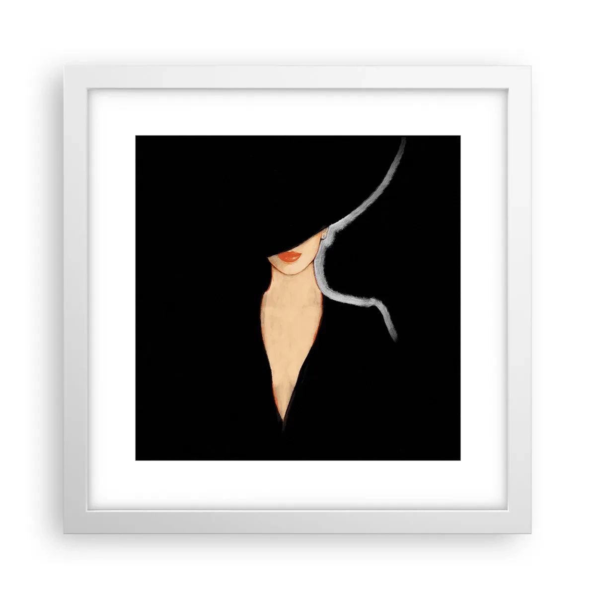 Pôster em moldura branca - Elegância e estilo - 30x30 cm