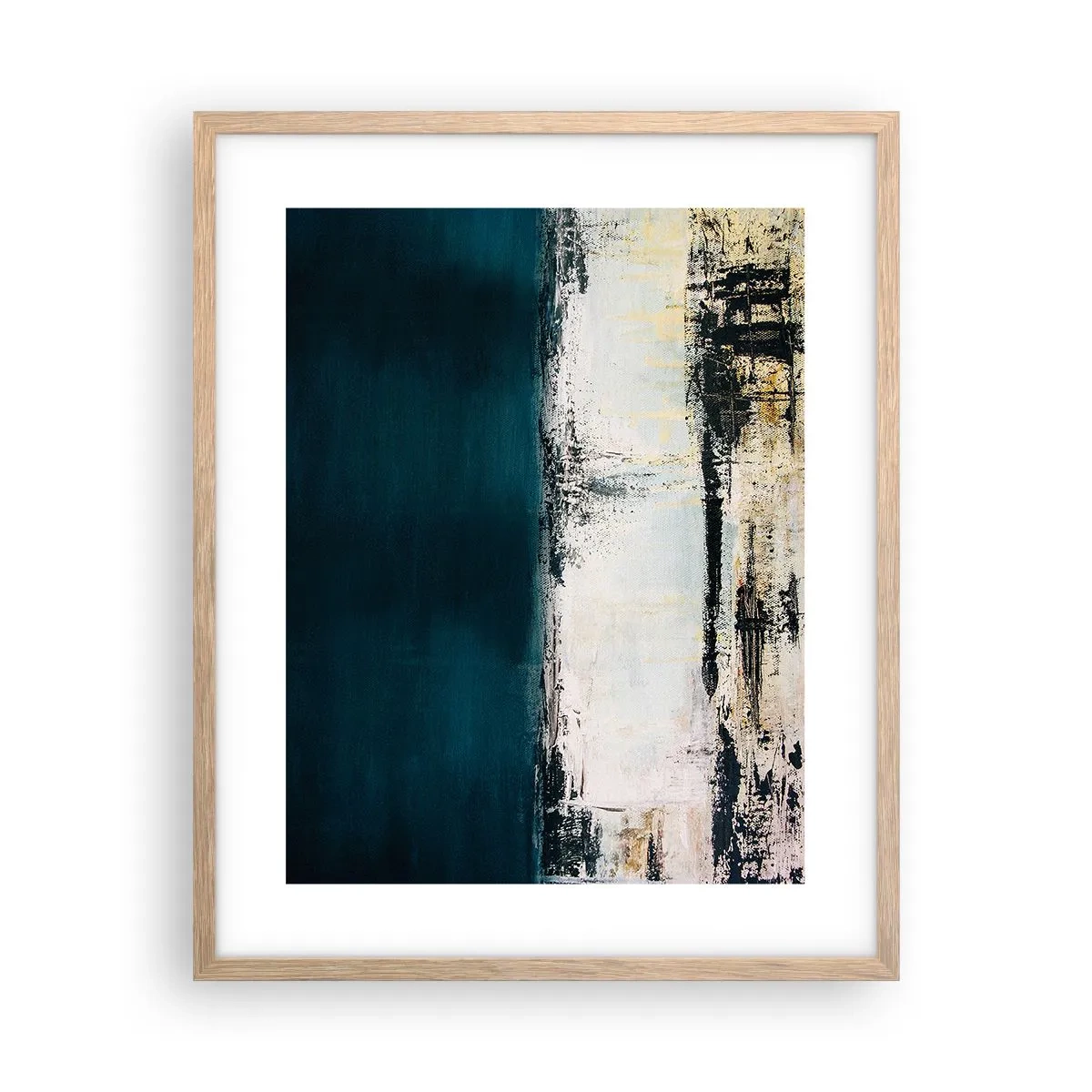 Pôster com moldura de carvalho claro - Composição horizontal - 40x50 cm