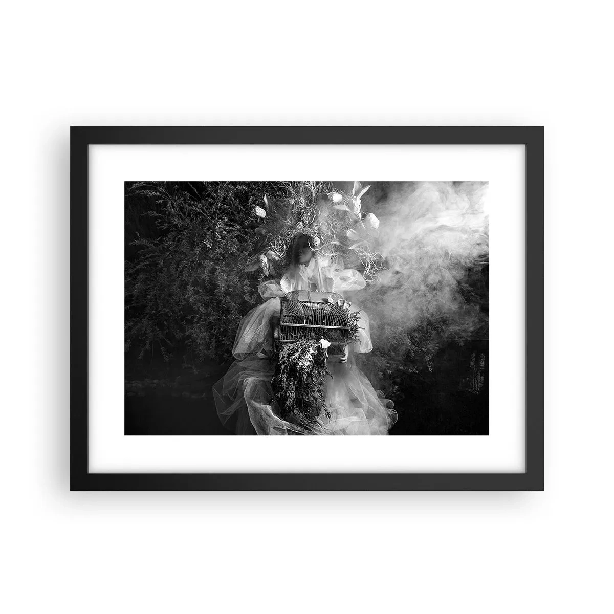 Pôster com moldura preta - A própria mãe – natureza - 40x30 cm