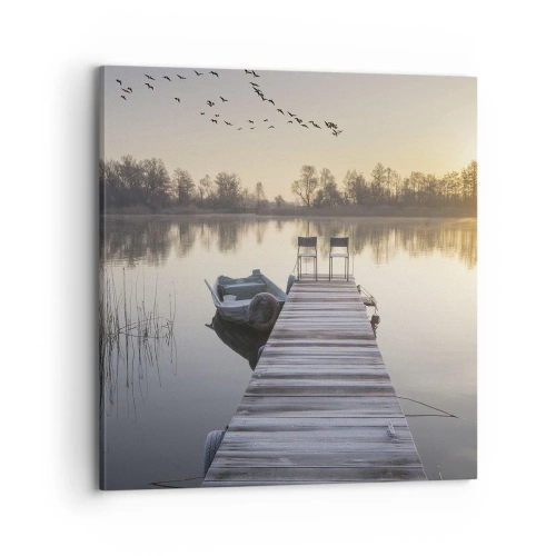 Quadro em tela - Voltarei dentro de algum tempo - 70x70 cm