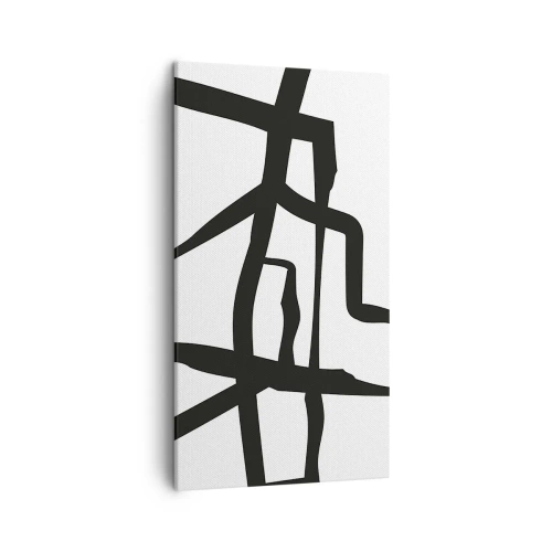 Quadro em tela - Projeto preto e branco - 45x80 cm