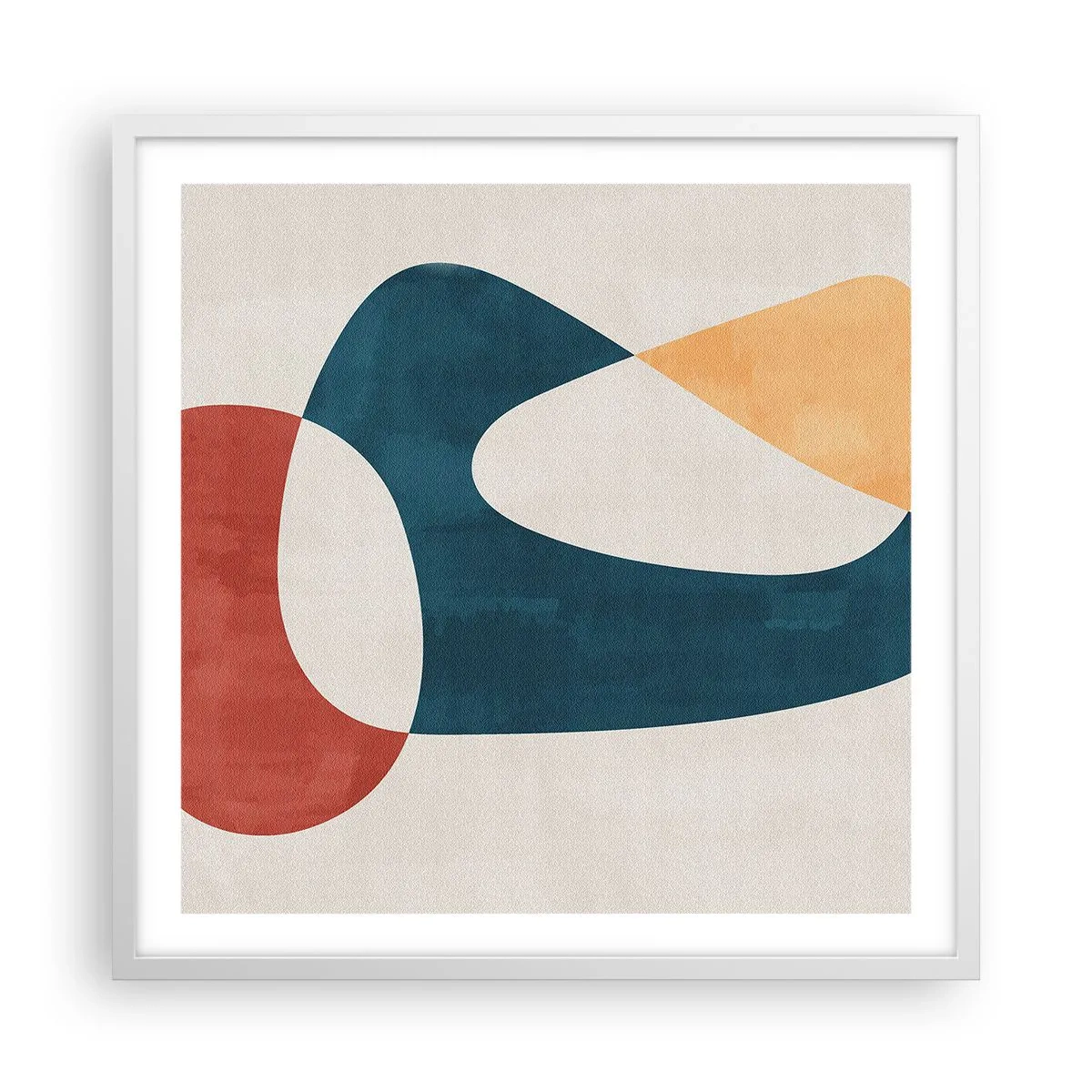 Pôster em moldura branca - Influências e metamorfoses - 60x60 cm