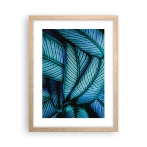 Pôster com moldura de carvalho claro - Linhas de vida - 30x40 cm