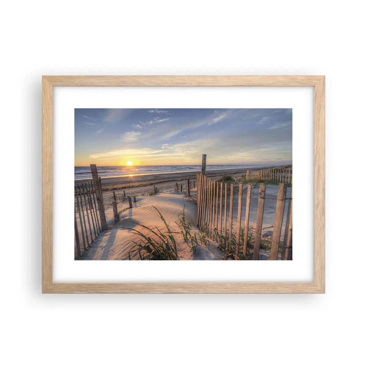 Pôster com moldura de carvalho claro - Brilho e sombra do vento - 40x30 cm