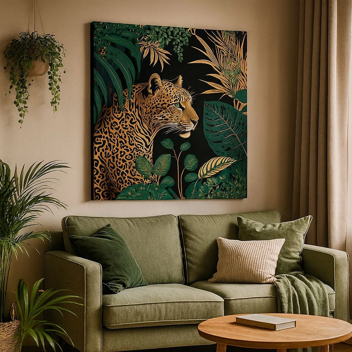 Quadro em tela - Um anfitrião na selva - 30x30 cm