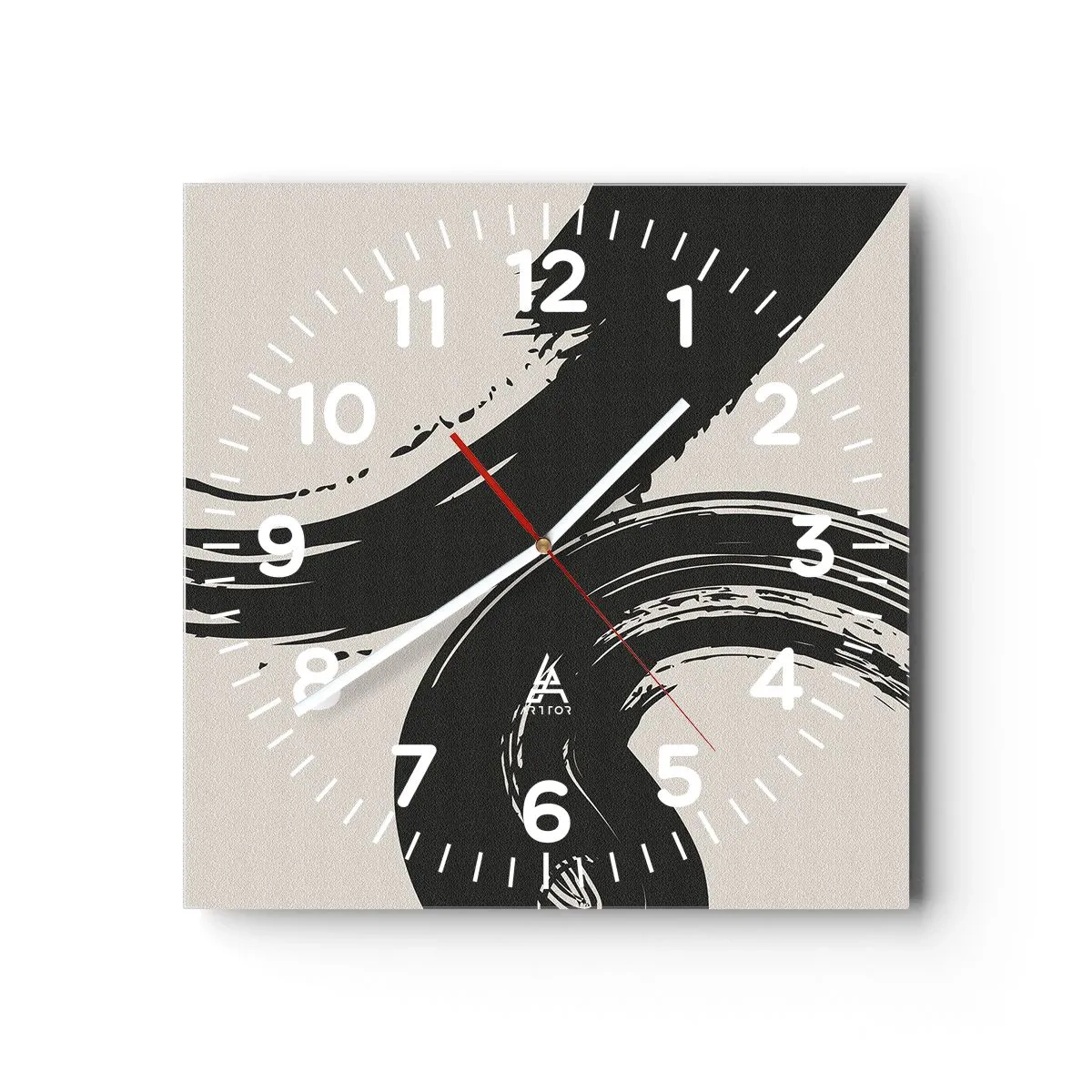 Relógio de parede - Relógio em vidro - Varrer e circular - 40x40 cm