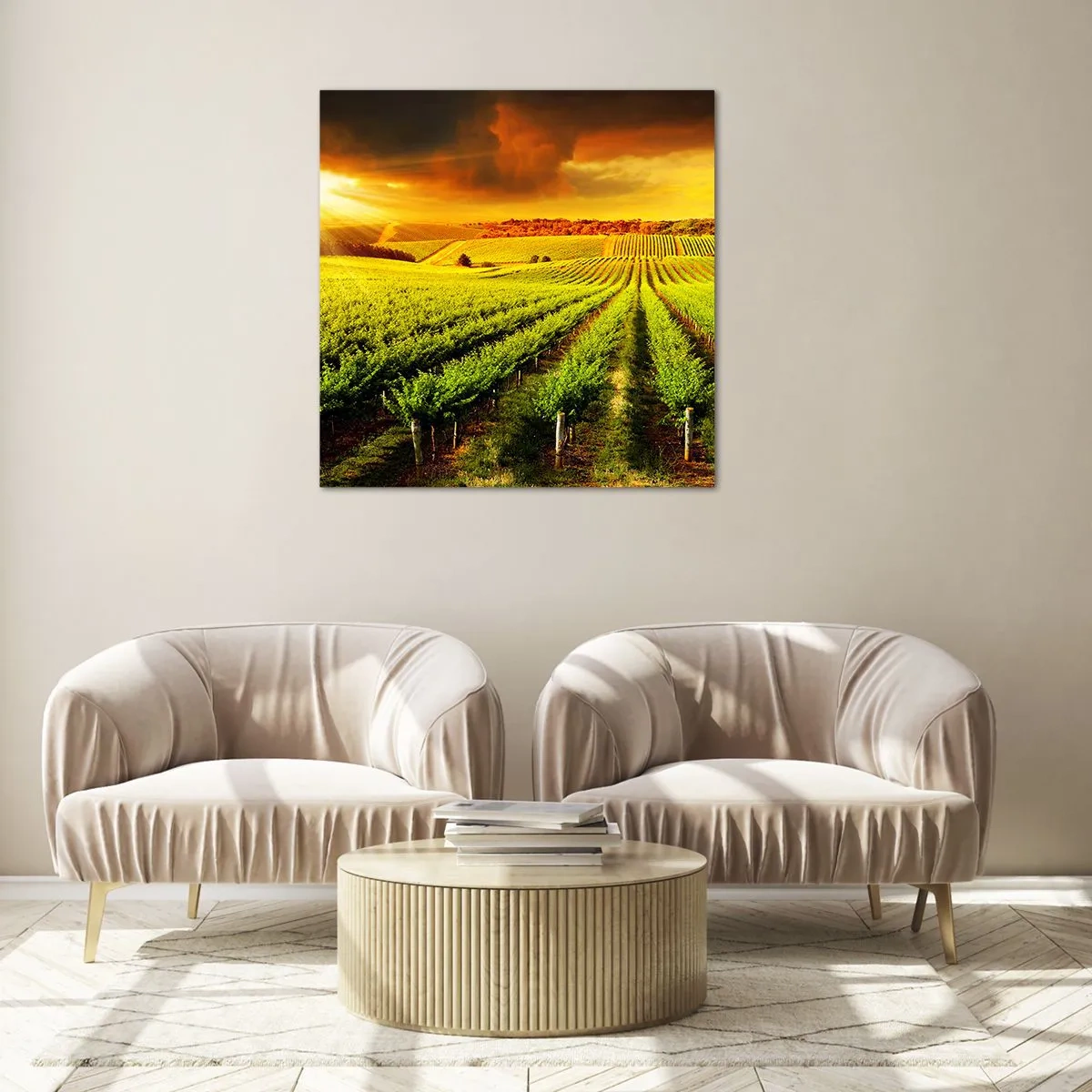 Quadro em vidro - Sob o sol australiano - 30x30 cm