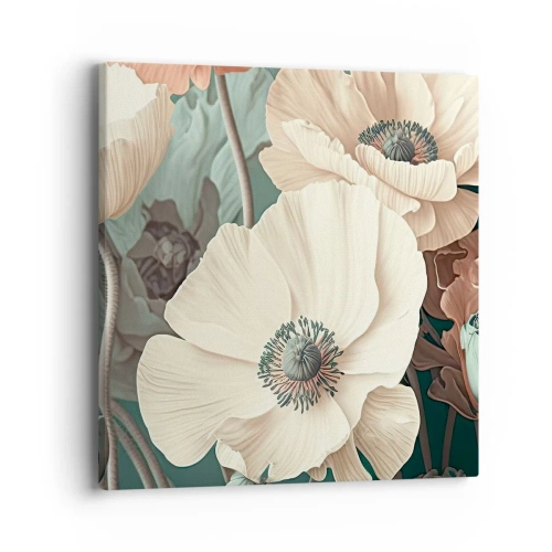 Quadro em tela - O sussurro das papoulas - 40x40 cm