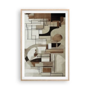 Pôster com moldura de carvalho claro - Paisagem urbana 2.0 - 61x91 cm