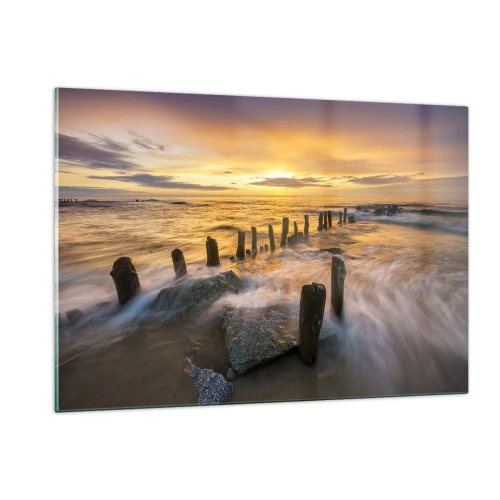 Quadro em vidro - A beleza crua do Mar Báltico - 120x80 cm