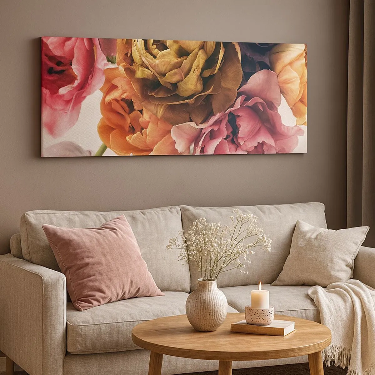 Quadro em tela - Celebração da vida - 100x40 cm