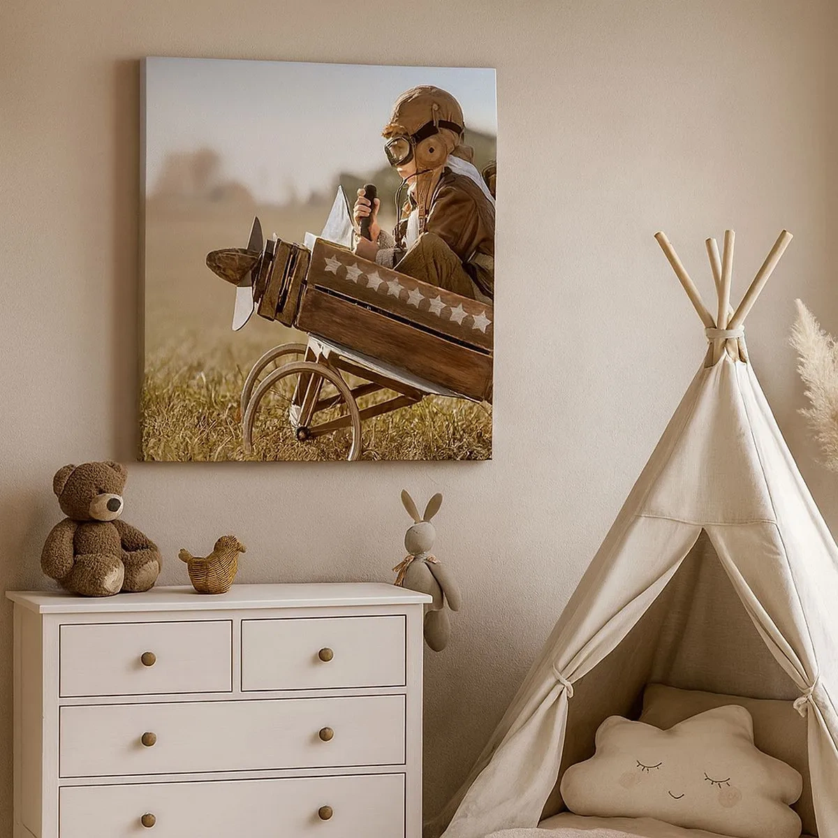 Quadro em tela - O início rumo a um sonho - 30x30 cm