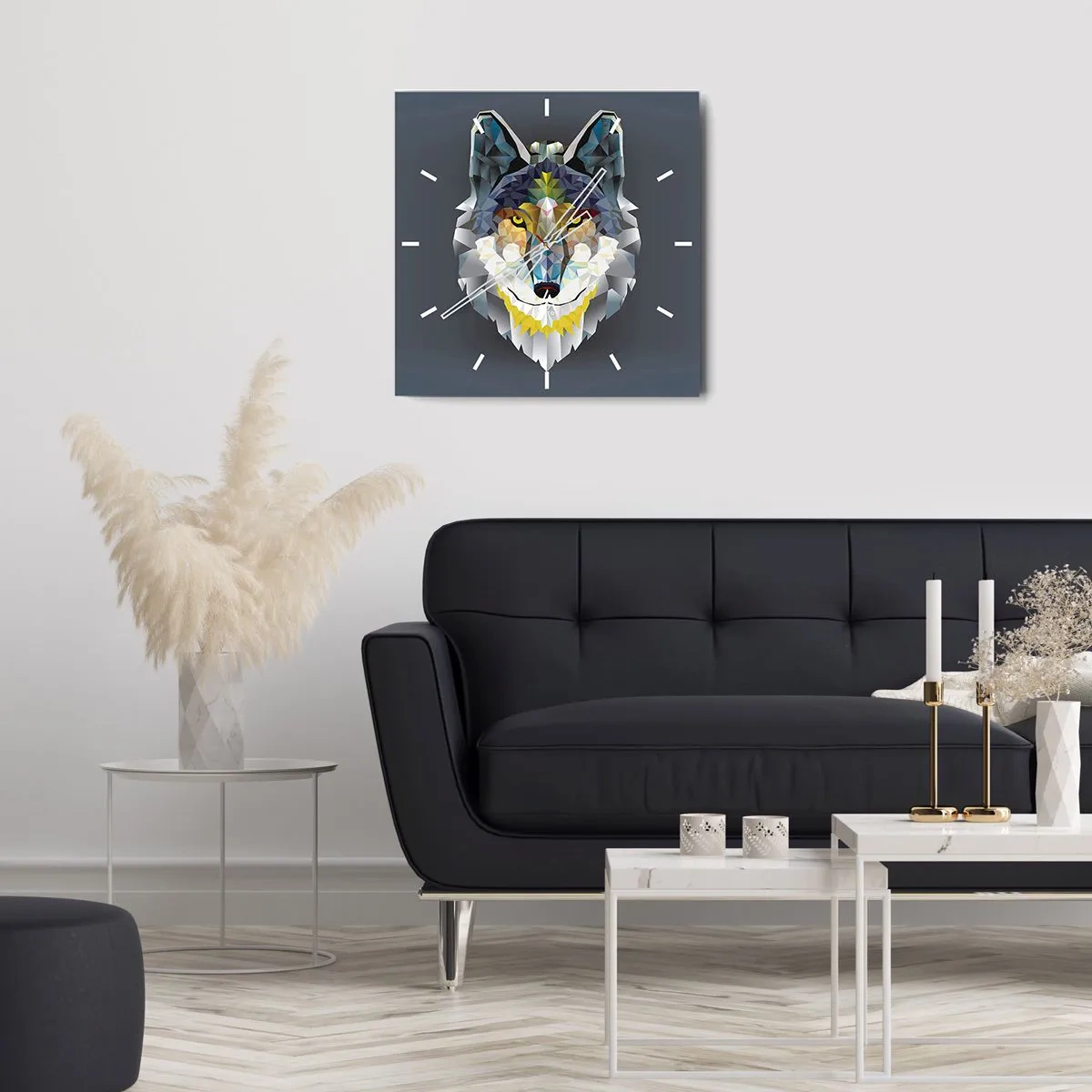 Relógio de parede - Relógio em vidro - Quem não quer ser lobo, não lhe veste a pele - 30x30 cm
