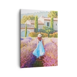 Quadro em tela - Menina Lavanda - 50x70 cm
