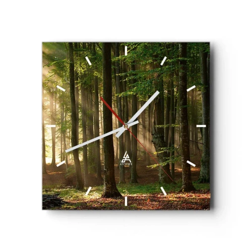 Relógio de parede - Relógio em vidro - Radiante em uma manhã de primavera - 30x30 cm