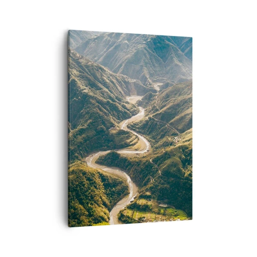 Quadro em tela - Direto do coração das montanhas - 50x70 cm