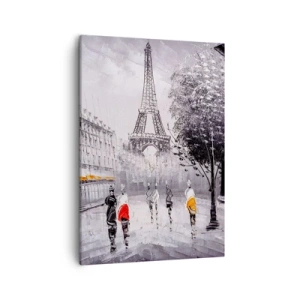 Quadro em tela - Passeio em Paris - 50x70 cm