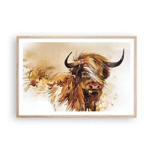 Pôster com moldura de carvalho claro - Orgulho do caçador - 91x61 cm