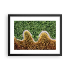 Pôster com moldura preta - Fronteiras e descobertas - 40x30 cm