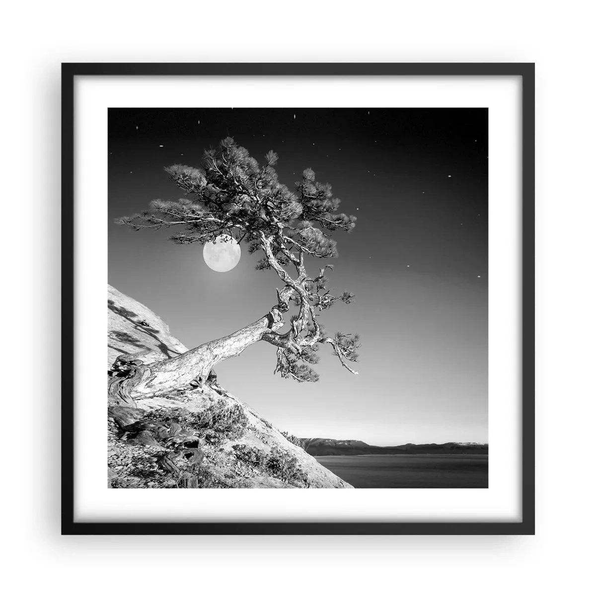 Pôster com moldura preta - Guerreira vitoriosa - 50x50 cm