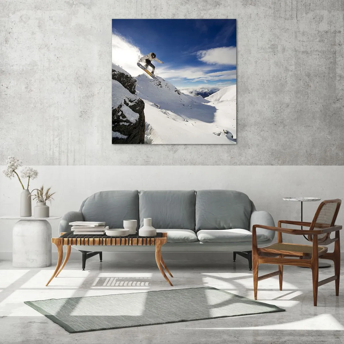 Quadro em vidro - Liberdade sem fronteiras - 70x70 cm