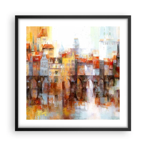 Pôster com moldura preta - Debaixo da ponte também é bonito - 50x50 cm