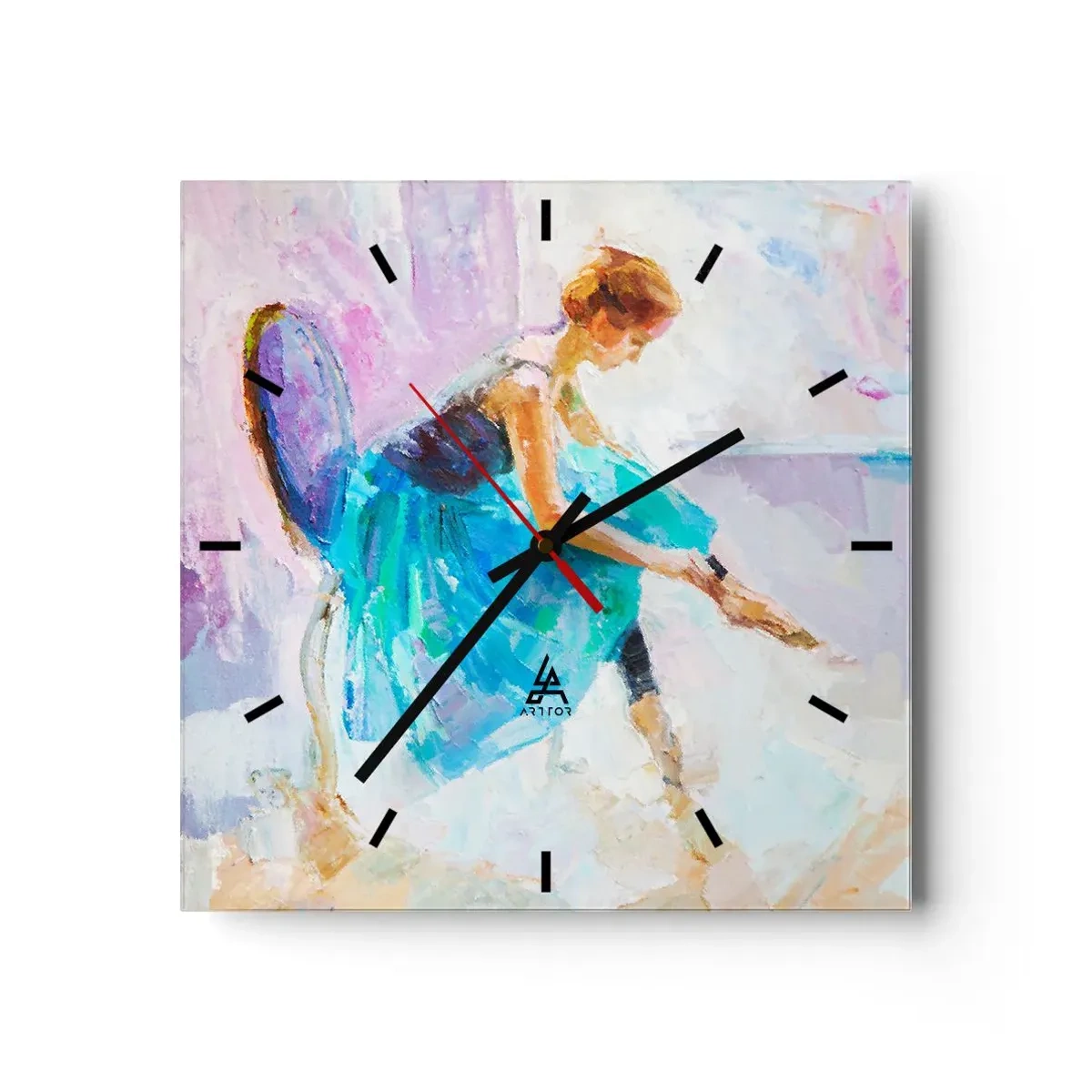 Relógio de parede - Relógio em vidro - Graça inefável, charme sutil - 30x30 cm