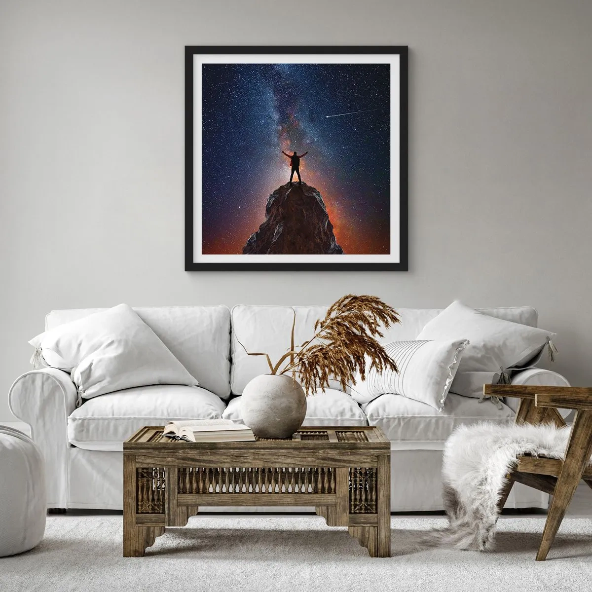 Pôster com moldura preta - A força está comigo! - 50x50 cm