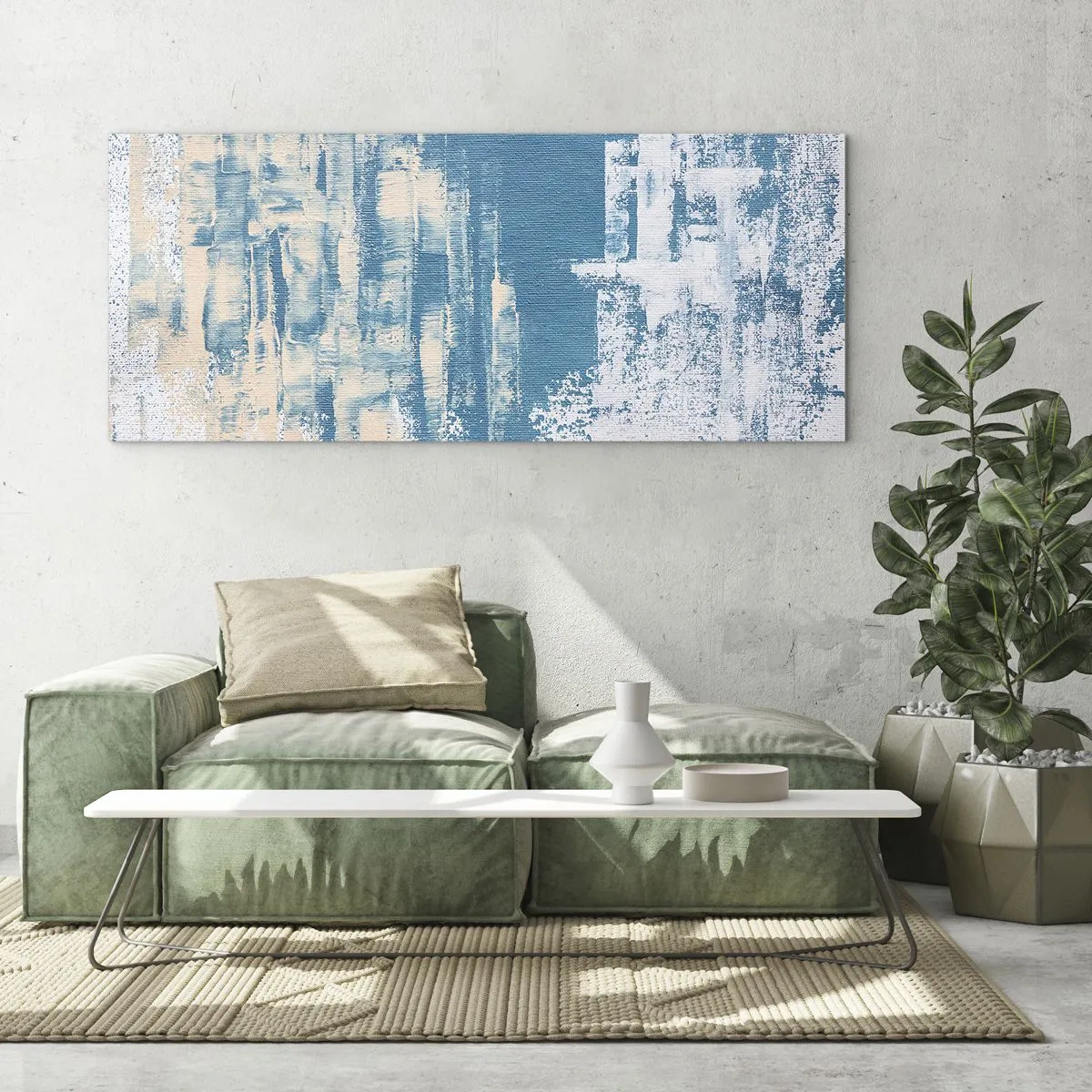 Quadro em vidro - Através da estalactite de gelo - 100x40 cm