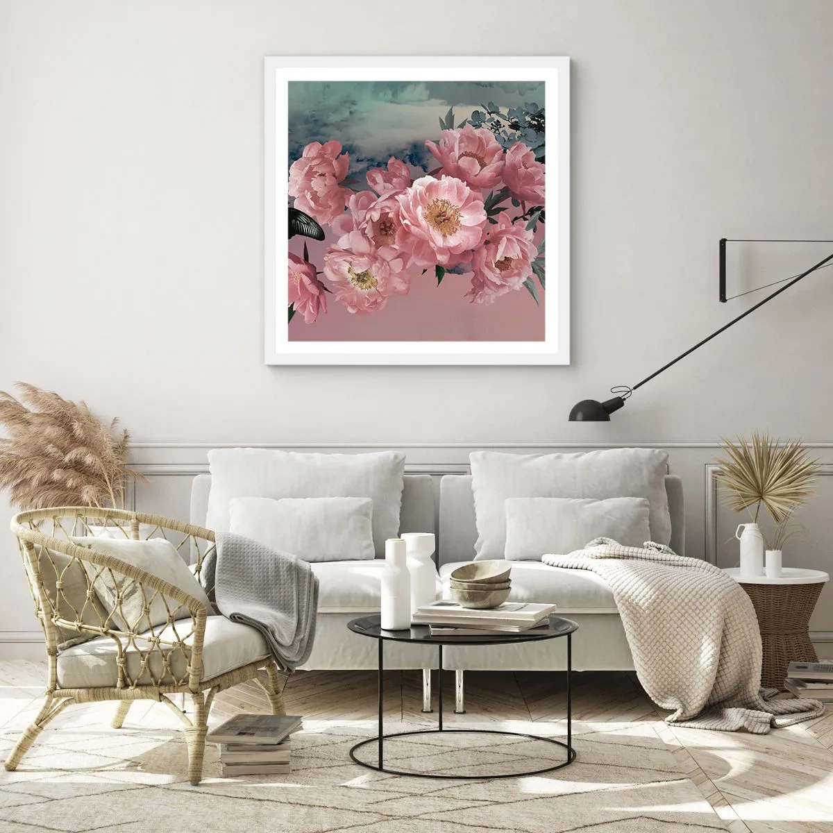 Pôster em moldura branca - O auge do romantismo - 60x60 cm