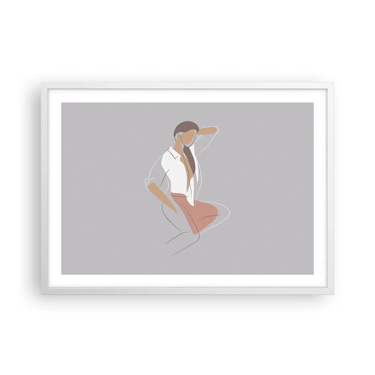 Pôster em moldura branca - O esboço do encanto - 70x50 cm