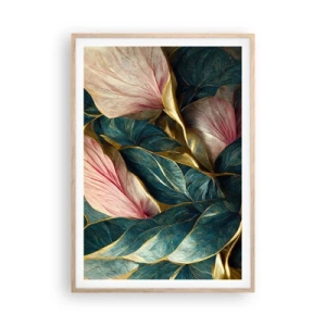 Pôster com moldura de carvalho claro - Elegância e estilo naturais - 70x100 cm