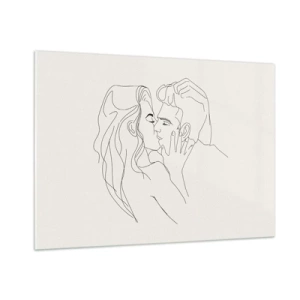 Quadro em vidro - Emaranhados pelo sentimento - 100x70 cm