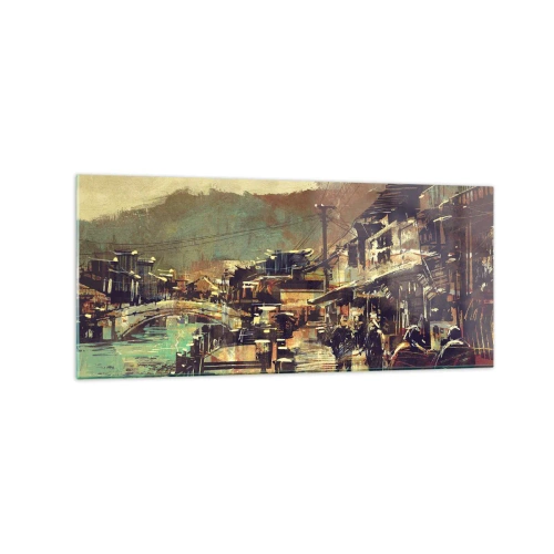 Quadro em vidro - A vida como uma riqueza cinzenta - 120x50 cm
