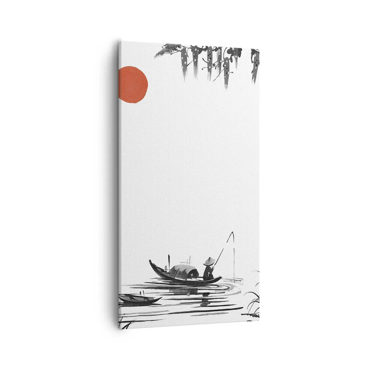 Quadro em tela - Tarde asiática - 55x100 cm