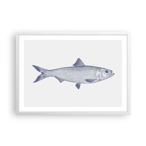 Pôster em moldura branca - Saudações dos mares do norte - 70x50 cm