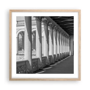 Pôster com moldura de carvalho claro - Arcada ensolarada - 50x50 cm