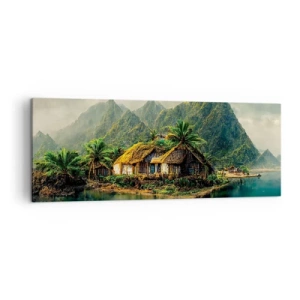 Quadro em tela - Paraíso Tropical - 140x50 cm