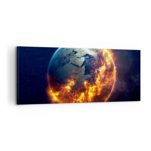 Quadro em tela - A chama do apocalipse - 100x40 cm