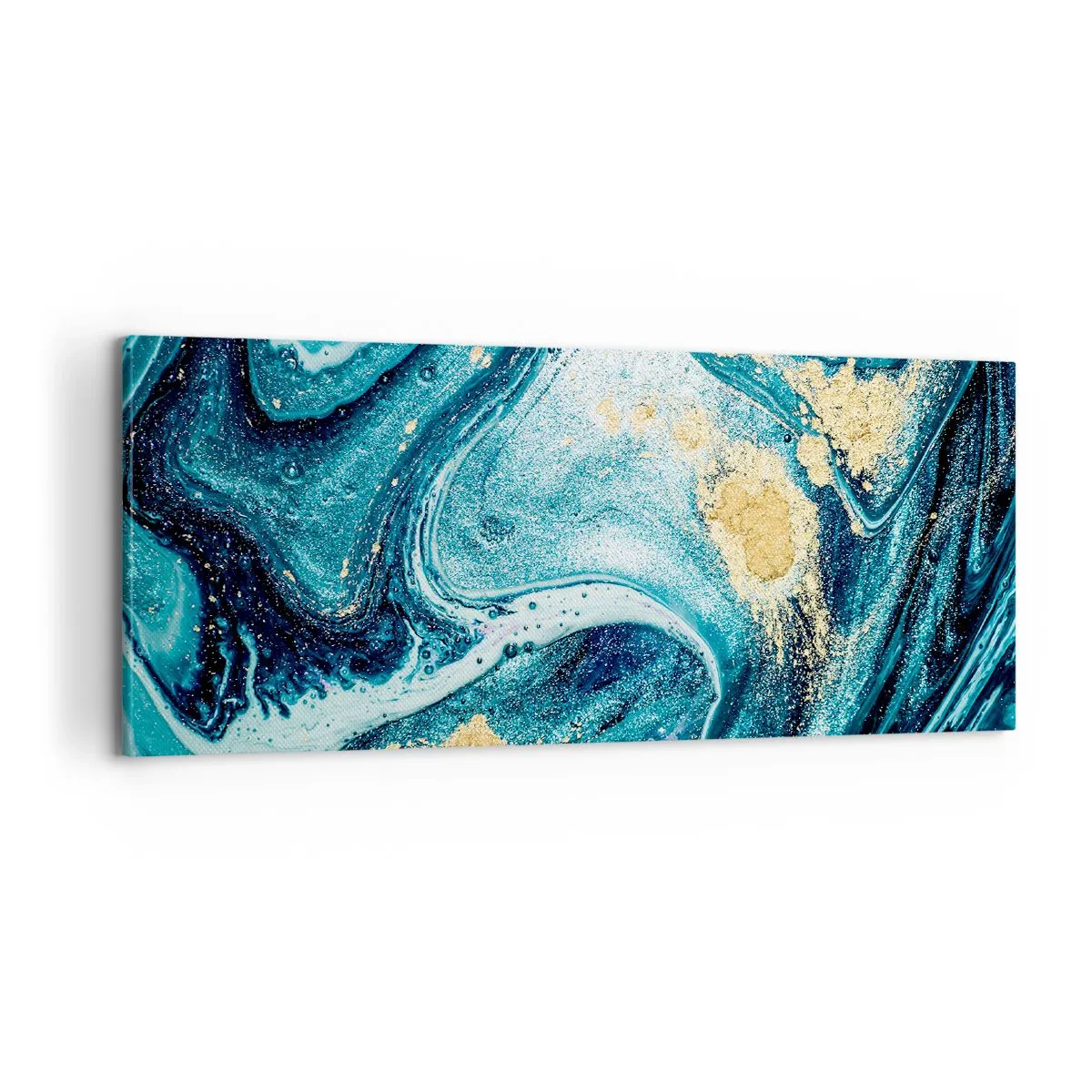 Quadro em tela - Redemoinho azul - 100x40 cm