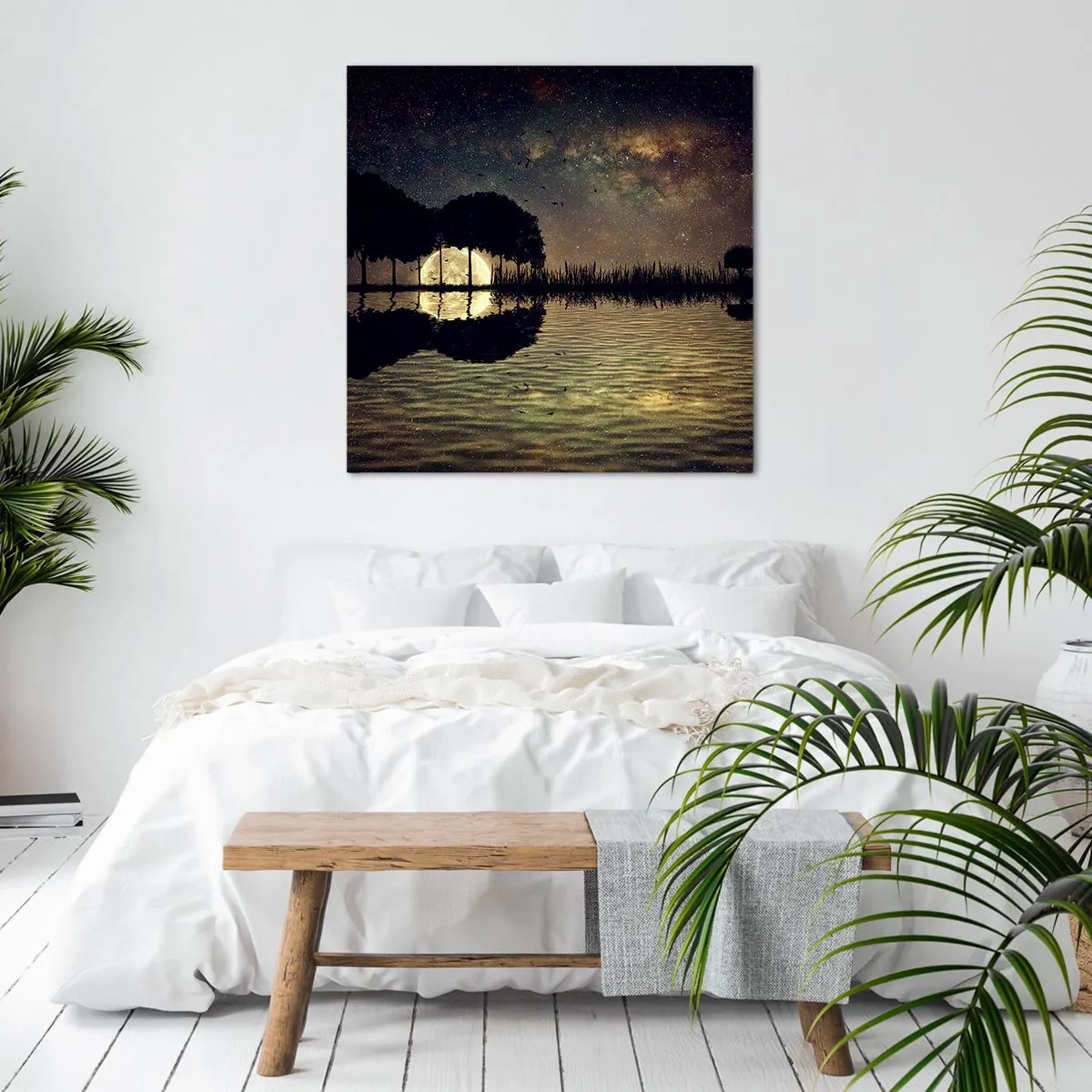 Quadro em tela - Uma noite no Fim do Mundo - 50x50 cm