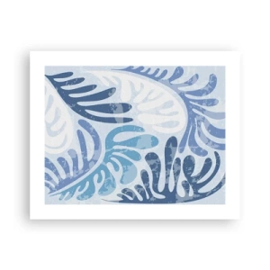 Pôster - Samambaias azuis - 50x40 cm