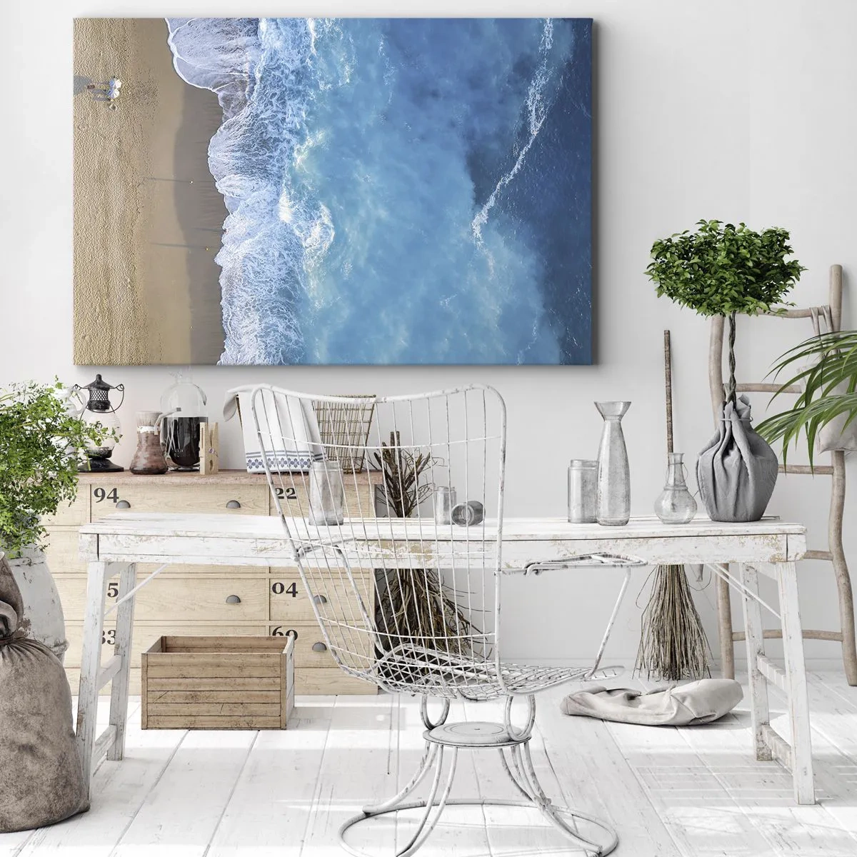Quadro em tela - O poder do azul - 120x80 cm