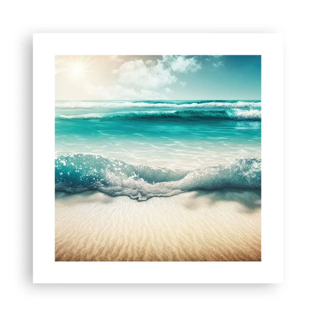 Pôster - A paz do oceano - 40x40 cm