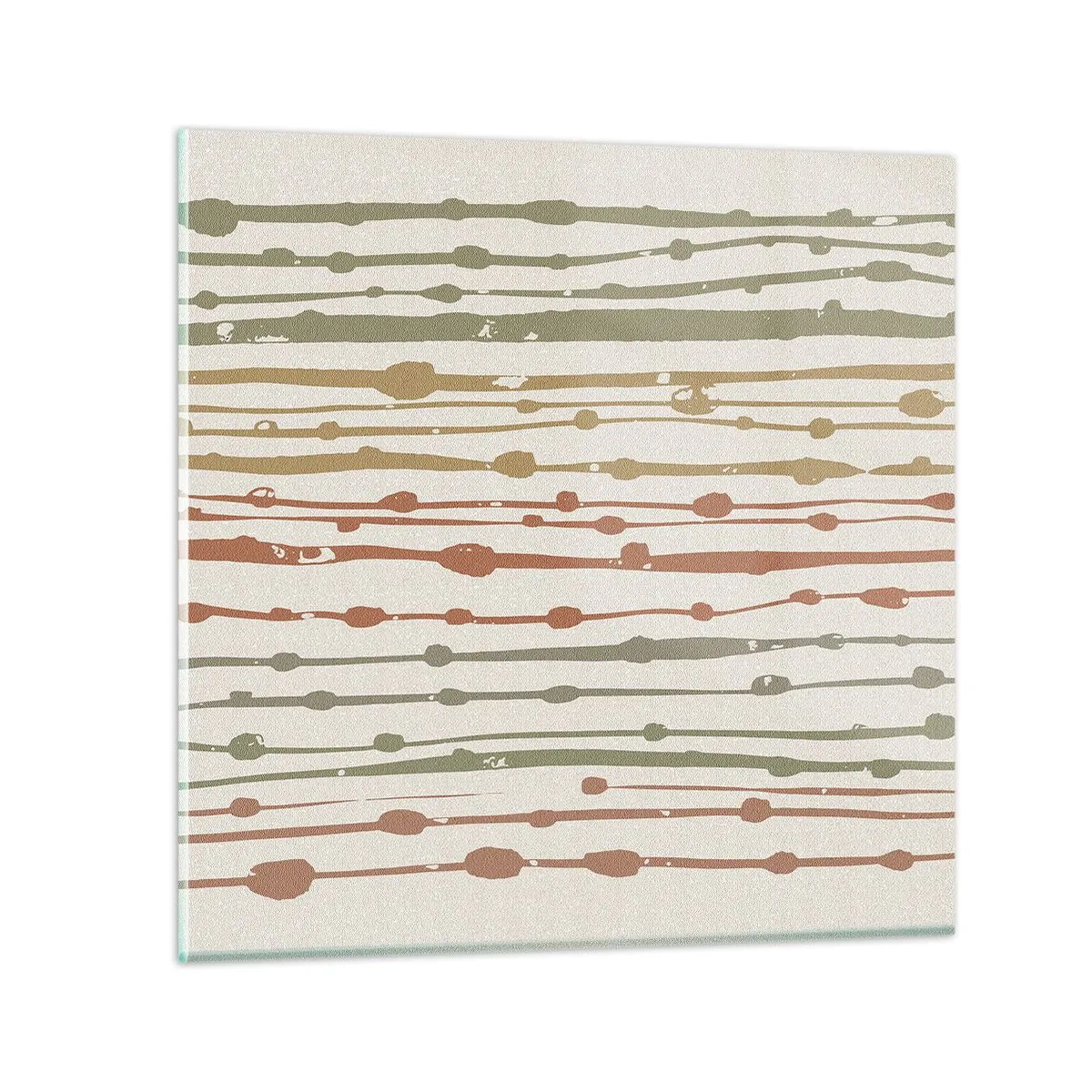 Quadro em vidro - Notação musical de cores - 60x60 cm