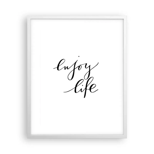 Pôster em moldura branca - Nada mais... - 40x50 cm