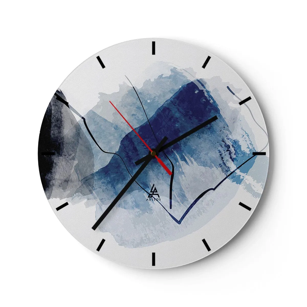 Relógio de parede - Relógio em vidro - Iceberg - 40x40 cm