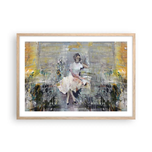 Pôster com moldura de carvalho claro - Clássica e moderna - 70x50 cm
