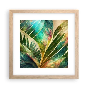 Pôster com moldura de carvalho claro - As cores dos trópicos - 30x30 cm
